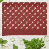 Serviette de cuisine rouge pizza (Plié)