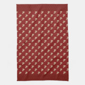 Serviette de cuisine rouge pizza (Vertical)