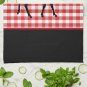 Serviette de cuisine-Rouge Plaid-Deer (Plié)