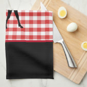 Serviette de cuisine-Rouge Plaid-Deer (Quart Plié)