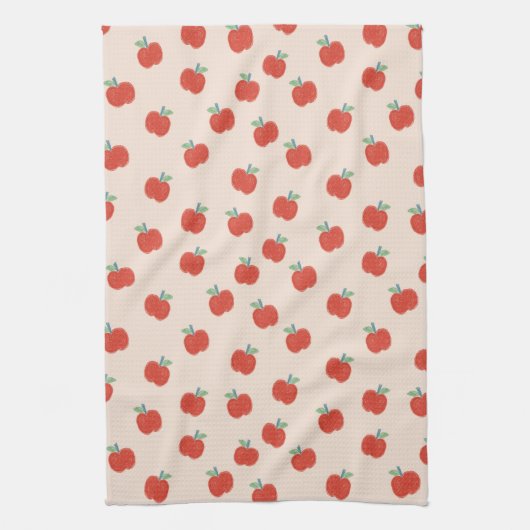 Serviette de cuisine rouge pomme (Vertical)