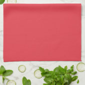 Serviette de cuisine rouge tomate à double écran - (Plié)
