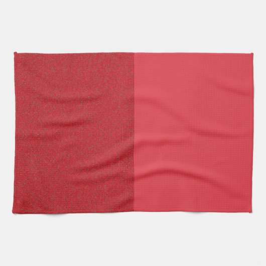 Serviette de cuisine rouge tomate à double texture (Horizontal)