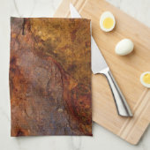 Serviette de cuisine rouillée (Quart Plié)