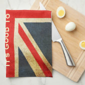 Serviette de cuisine royale grunge de bébé d'Union (Quart Plié)
