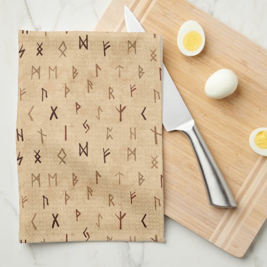 Serviette de cuisine Runes (Quart Plié)