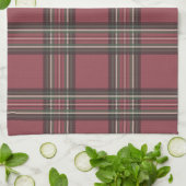 Serviette de cuisine Rustique Rouge Plaid (Plié)