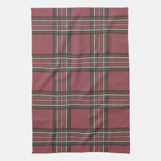 Serviette de cuisine Rustique Rouge Plaid (Vertical)