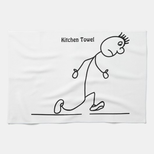 Serviette de cuisine Sad Stickman (Horizontal)