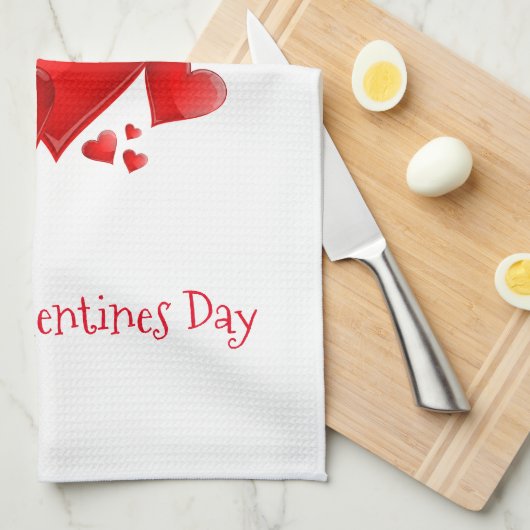Serviette de cuisine Saint-Valentin (Quart Plié)