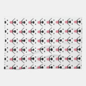 Serviette de cuisine Samoyed souriante (Horizontal)