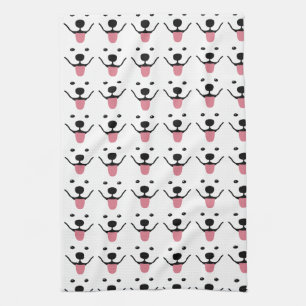 Serviette de cuisine Samoyed souriante