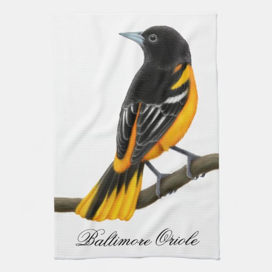 Serviette de cuisine sauvage d'oiseau de Baltimore (Vertical)