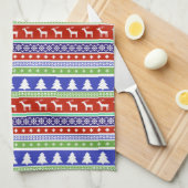 serviette de cuisine scandinave de noël (Quart Plié)