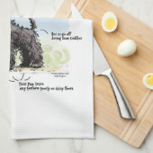 Serviette de cuisine Schnauzer noir (Quart Plié)