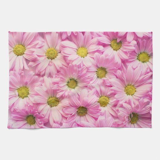 Serviette de cuisine - Serviettes Gerbera roses (Horizontal)