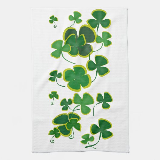 Serviette de cuisine shamrock (Vertical)