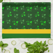 Serviette de cuisine Shamrock en Gris Jaune (Plié)