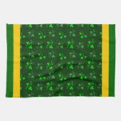 Serviette de cuisine Shamrock en Gris Jaune (Horizontal)