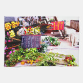 Serviette de cuisine sicilienne de marché de fruit (Horizontal)