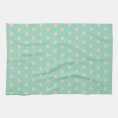 Serviette de cuisine simple motif tringle sarcelle (Horizontal)