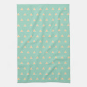 Serviette de cuisine simple motif tringle sarcelle (Vertical)