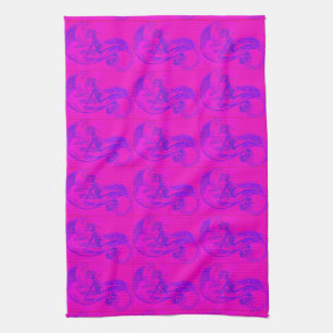 serviette de cuisine sirène rose