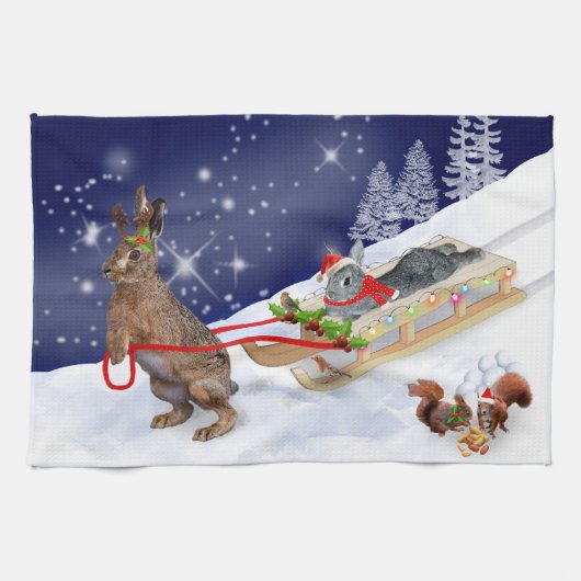 Serviette de cuisine Sleigh Ride (Horizontal)