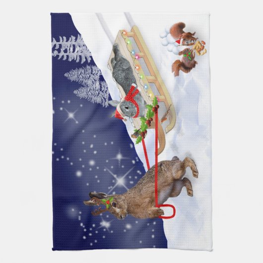 Serviette de cuisine Sleigh Ride (Vertical)