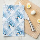 Serviette de cuisine/Snowman (Quart Plié)