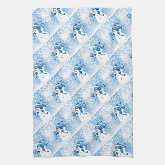 Serviette de cuisine/Snowman (Vertical)