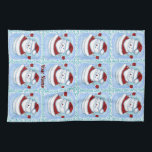 Serviette de cuisine Snowman Père Noël<br><div class="desc">Serviette de cuisine Snowman Père Noël par ArtMuvz Illustration. Vêtements de bonhomme de neige, t-shirts, cadeaux. T-shirt Snowman, cadeaux de Noël et vêtements d'hiver. . Pour personnaliser, ajoutez votre nom ou ajoutez du texte à la place. Customisez cette serviette de cuisine Snowman Père Noël pour la rendre unique ou pour...</div>