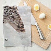 Serviette de cuisine Snowy Owl (Quart Plié)