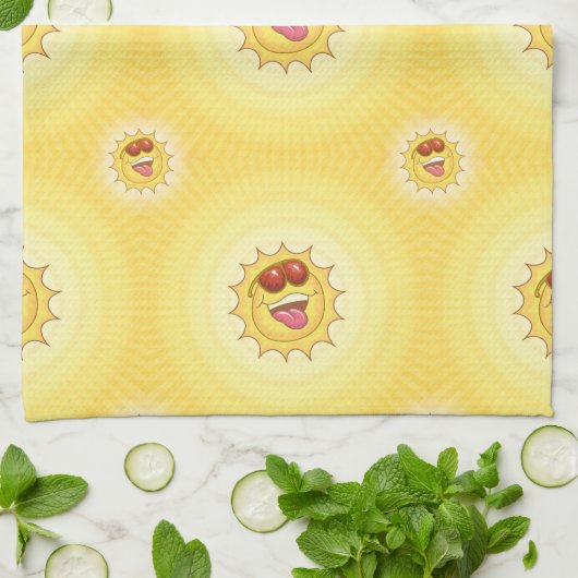 Serviette de cuisine Soleil Doré (Plié)