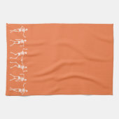 Serviette de cuisine squelettique de danse (Horizontal)