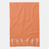 Serviette de cuisine squelettique de danse (Vertical)