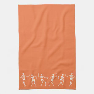 Serviette de cuisine squelettique de danse