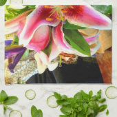 serviette de cuisine stargazer rose (Plié)