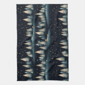 Serviette de cuisine Starry Winter Forest Night (Vertical)