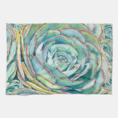 Serviette de cuisine succulente Blue Echeveria (Horizontal)