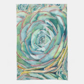 Serviette de cuisine succulente Blue Echeveria (Vertical)