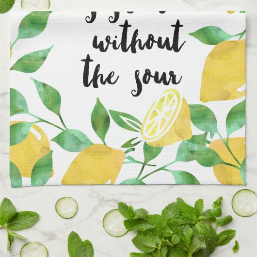 Serviette de cuisine sucrée et acide citron (Plié)