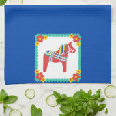 Serviette de cuisine suédoise de cheval de Dala (Plié)