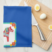 Serviette de cuisine suédoise de cheval de Dala (Quart Plié)