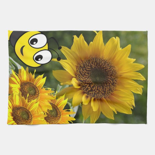 Serviette de cuisine Sunflower Bumblebee (Horizontal)