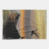 Serviette de cuisine Sunset Boat (Horizontal)