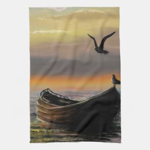Serviette de cuisine Sunset Boat