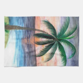 Serviette de cuisine Sunset Palm Tree de l'art (Horizontal)