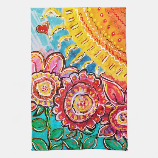 Serviette de cuisine Sunshine & Fleurs (Vertical)