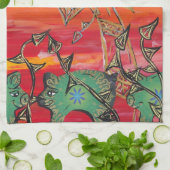 Serviette de cuisine super de porcs (Plié)